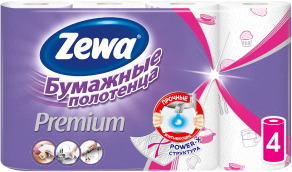 Бумажные полотенца Zewa 4 рулона 2 слоя